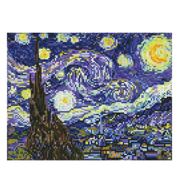 DIAMOND DOTZ® Starry Night (Après Van Gogh) Special Edition Diamond Painting Kit - Picture 2 of 3